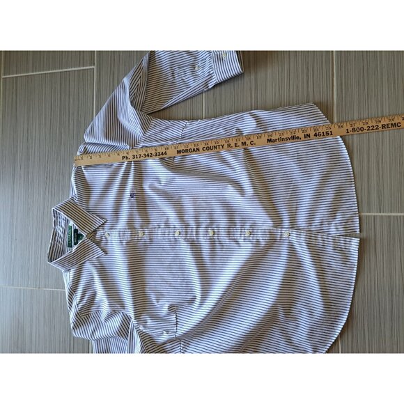 Lauren Ralph Lauren Womens Non-Iron Striped Button-Down Shirt 1X Cotton - Picture 12 of 12